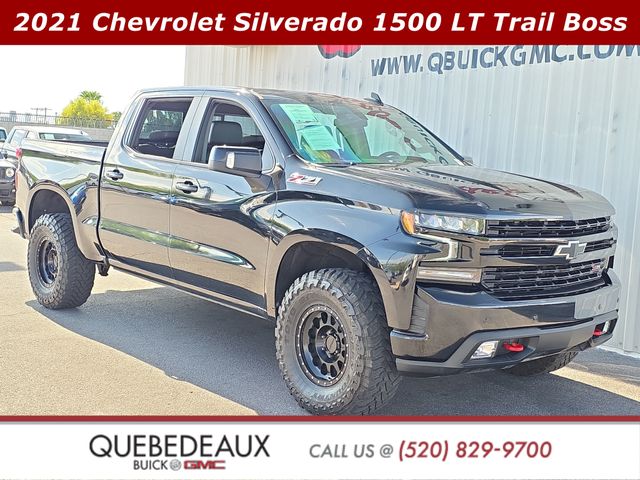Black 2021 Chevrolet Silverado 1500 Pickup Truck Four-Wheel Drive Automatic