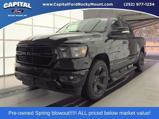 Diamond Black Crystal Pearlcoat 2019 RAM 1500 Big Horn Crew Cab 4WD Pickup Truck Four-Wheel Drive 8-Speed Automatic