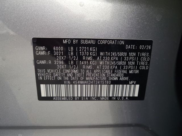 2026 – Subaru – Ascent