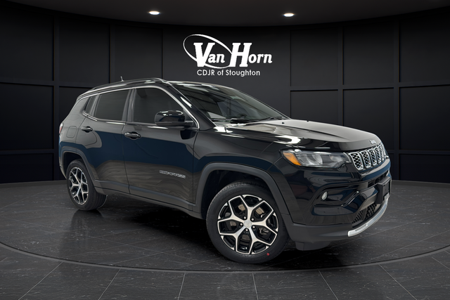 Diamond Black Crystal Pearlcoat 2024 Jeep Compass SUV / Crossover Four-Wheel Drive 8-Speed Automatic