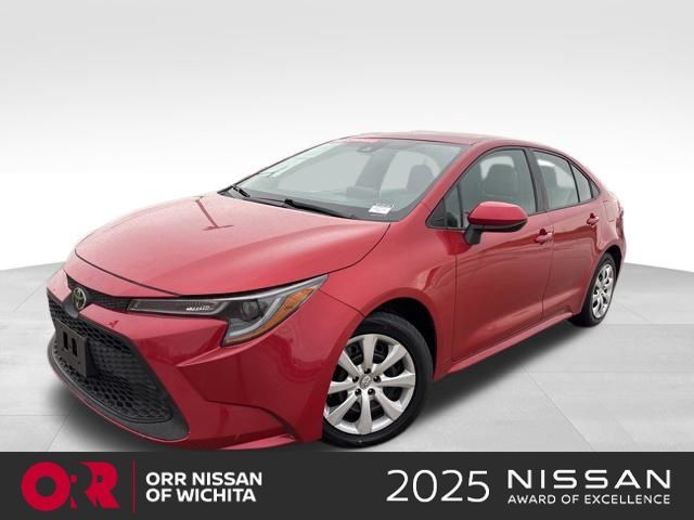 Barcelona Red Metallic 2021 Toyota Corolla LE FWD Sedan Front-Wheel Drive Continuously Variable Transmission