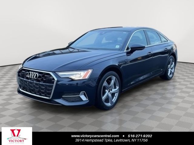 Blue 2024 Audi A6 quattro Premium Plus 45 TFSI Sedan All-Wheel Drive 7-Speed Automatic
