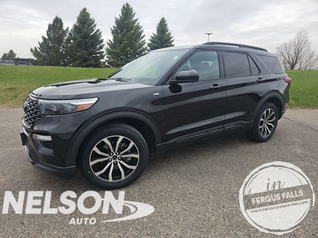 Agate Black Metallic 2023 Ford Explorer ST-Line AWD SUV / Crossover All-Wheel Drive Automatic