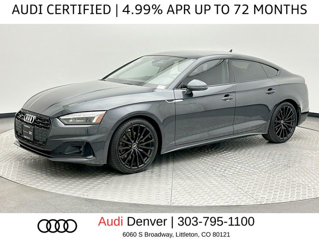 Manhattan Gray Metallic 2022 Audi A5 Sportback Sedan All-Wheel Drive 7-Speed Automatic