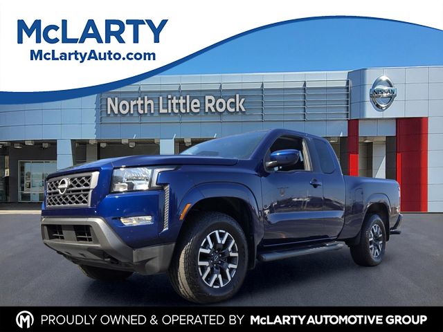 Deep Blue Pearl 2022 Nissan Frontier Pickup Truck Four-Wheel Drive 9-Speed Automatic