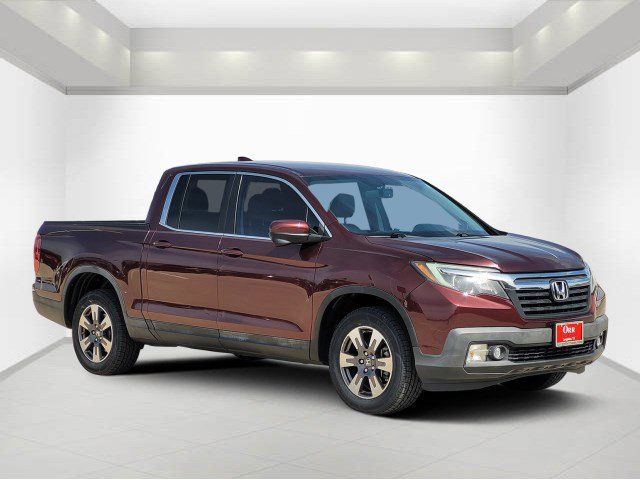 Red 2017 Honda Ridgeline Pickup Truck All-Wheel Drive 6-Speed Automatic