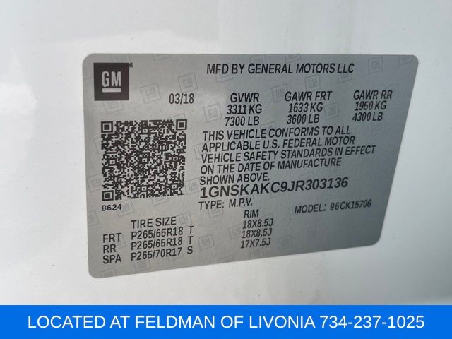 Used 2018 Chevrolet Tahoe For Sale in New Hudson, MI