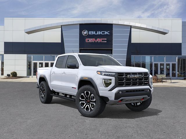 Summit White 2026 GMC Canyon AT4 Crew Cab 4WD Pickup Truck Four-Wheel Drive 8-Speed Automatic