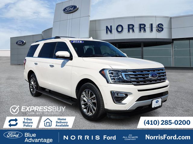 White Platinum Clearcoat Metallic 2018 Ford Expedition SUV / Crossover Four-Wheel Drive Automatic