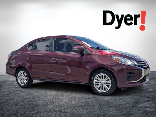 Wine Red Metallic 2022 Mitsubishi Mirage G4 SE FWD Sedan Front-Wheel Drive Continuously Variable Transmission