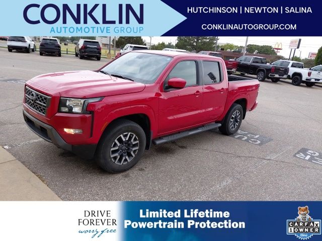 Red Alert 2022 Nissan Frontier Pickup Truck Four-Wheel Drive 9-Speed Automatic