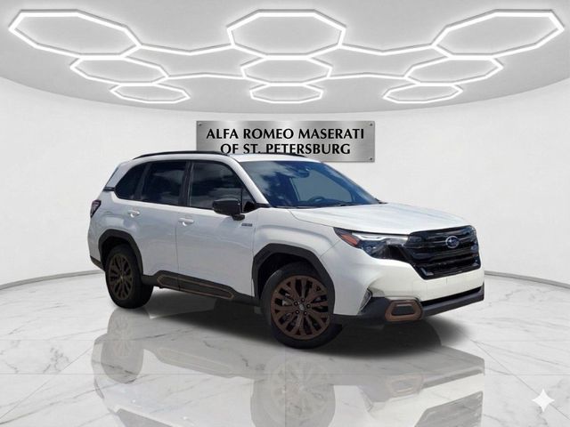 Crystal White Pearl 2025 Subaru Forester Hybrid SUV / Crossover All-Wheel Drive Continuously Variable Transmission