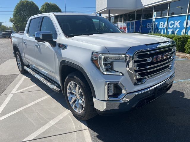 White Frost Tricoat 2021 GMC Sierra 1500 SLT Crew Cab 4WD Pickup Truck Four-Wheel Drive 10-Speed Automatic