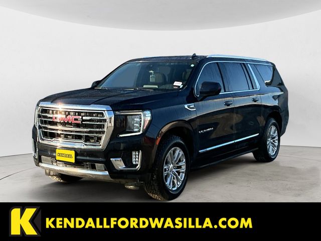 Midnight Blue Metallic 2021 GMC Yukon XL SLT 4WD SUV / Crossover Four-Wheel Drive