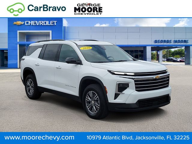 Summit White 2026 Chevrolet Traverse SUV / Crossover Front-Wheel Drive 8-Speed Automatic