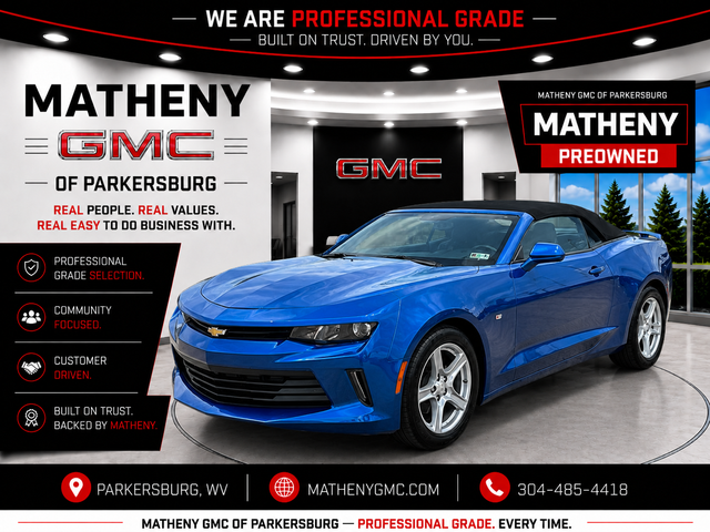 Hyper Blue Metallic 2018 Chevrolet Camaro Convertible Rear-Wheel Drive 8-Speed Automatic