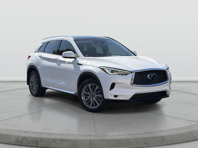 Lunar White 2024 INFINITI QX50 SUV / Crossover Front-Wheel Drive Continuously Variable Transmission