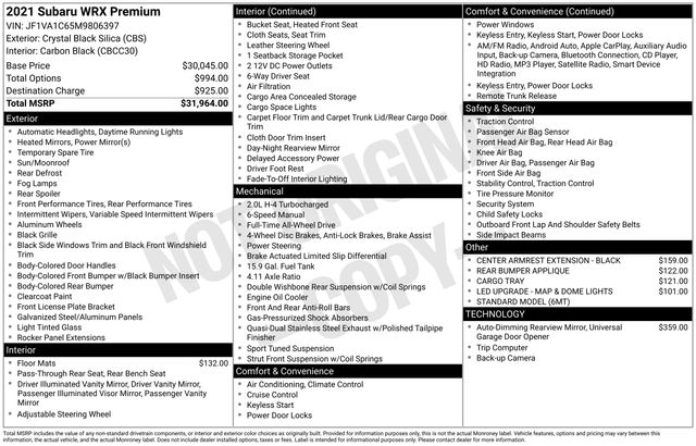 Subaru WRX Premium AWD