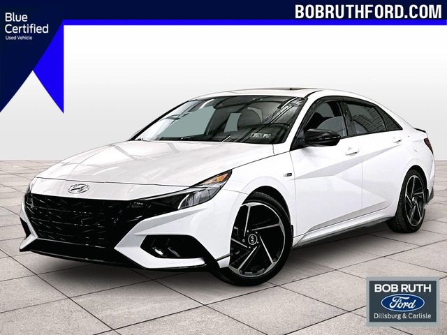 2023 Hyundai Elantra N Line White at Klick Lewis Buick Chevrolet