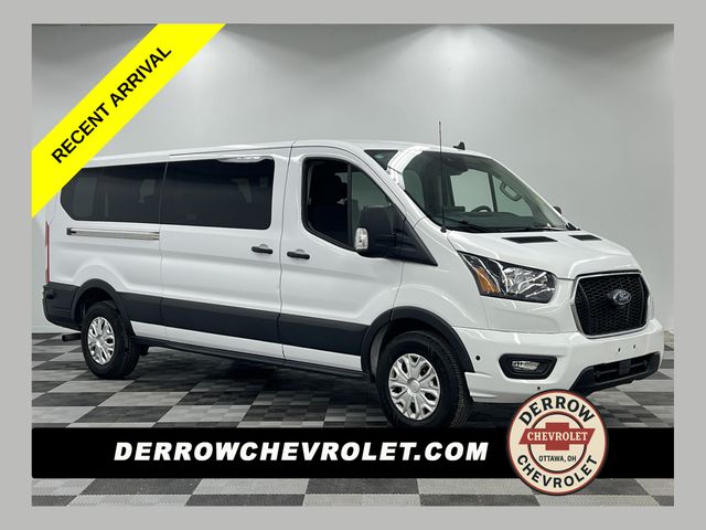 Oxford White 2024 Ford Transit Passenger 350 XLT Low Roof LB RWD Van Rear-Wheel Drive