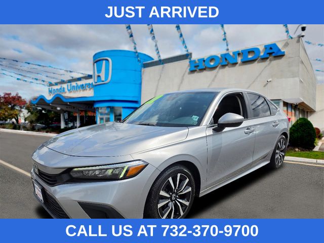 Silver 2022 Honda Civic Sedan Front-Wheel Drive Continuously Variable Transmission