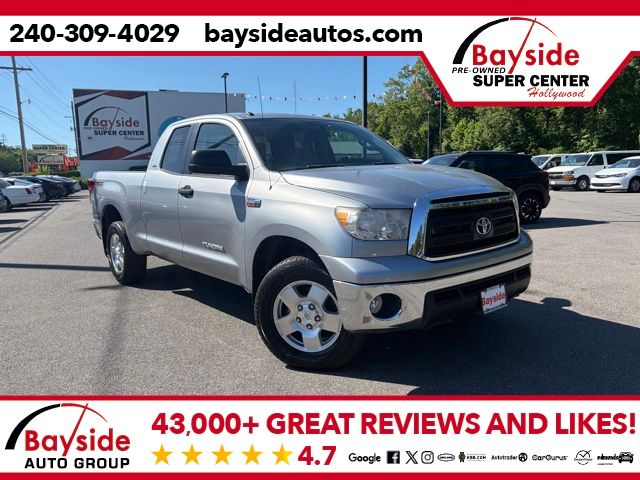 Silver Sky Metallic 2011 Toyota Tundra Grade 5.7L V8 Double Cab 4WD Pickup Truck Four-Wheel Drive 6-Speed Automatic