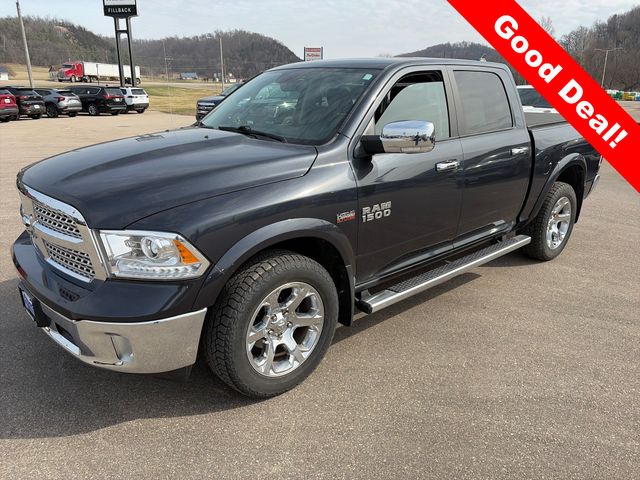 Gray (Maximum Steel Metallic Clearcoat) 2017 RAM 1500 Laramie Crew Cab 4WD Pickup Truck Four-Wheel Drive 8-Speed Automatic