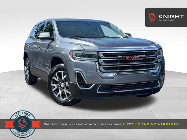 Gray (Satin Steel Metallic) 2021 GMC Acadia SLE FWD SUV / Crossover Front-Wheel Drive 9-Speed Automatic