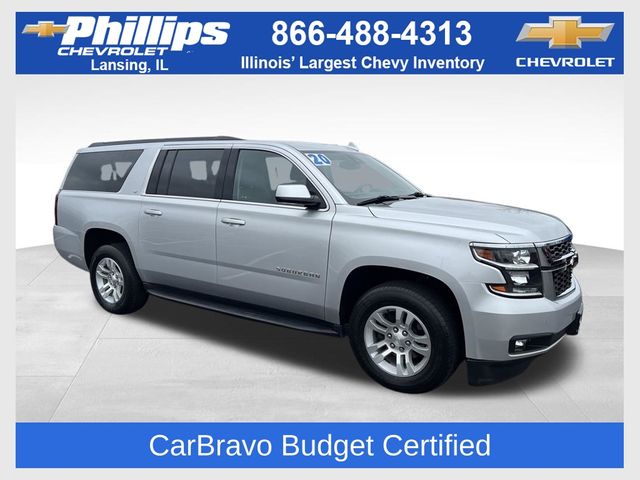 Silver Ice Metallic 2020 Chevrolet Suburban 1500 LT 4WD SUV / Crossover Four-Wheel Drive 6-Speed Automatic Overdrive