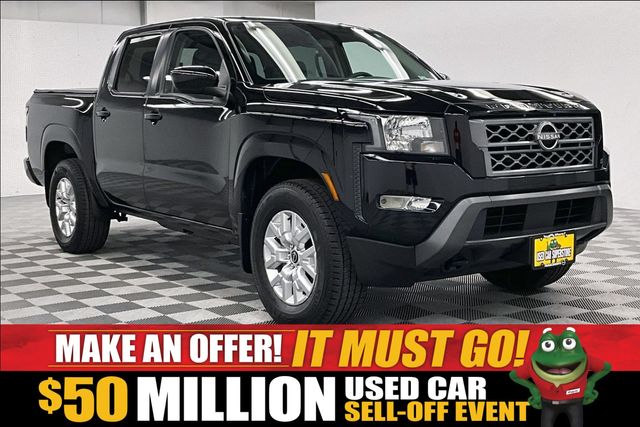 Super Black 2022 Nissan Frontier Pickup Truck Four-Wheel Drive 9-Speed Automatic