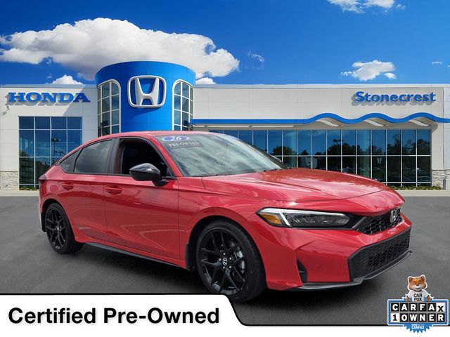 Rallye Red 2026 Honda Civic Hatchback Hatchback Front-Wheel Drive Continuously Variable Transmission