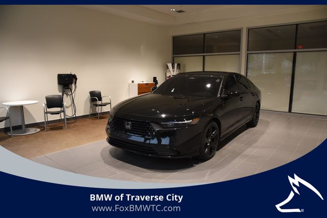 Crystal Black Pearl 2024 Honda Accord Hybrid Sedan Front-Wheel Drive Continuously Variable Transmission