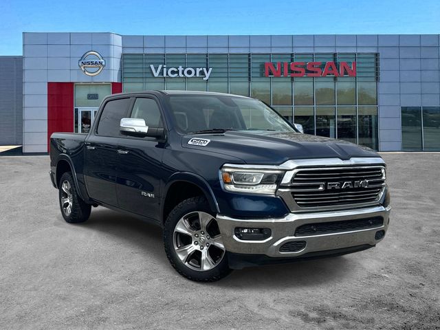 Patriot Blue Pearlcoat 2020 RAM 1500 Laramie Crew Cab 4WD Pickup Truck Four-Wheel Drive 8-Speed Automatic