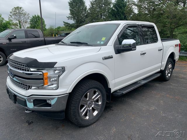 White Metallic 2020 Ford F-150 Lariat SuperCrew 4WD Pickup Truck Four-Wheel Drive Automatic