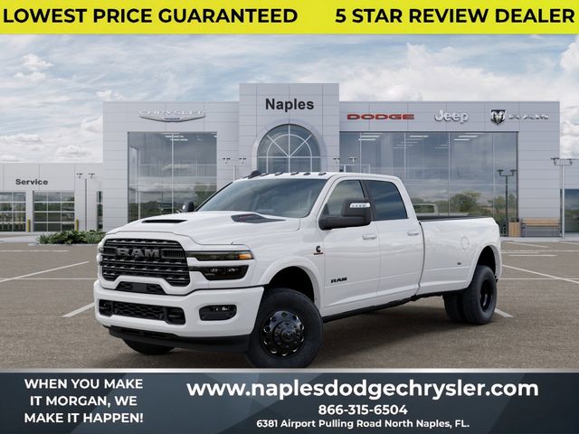 Bright White Clearcoat 2026 RAM 3500 Limited Crew Cab LB DRW 4WD Pickup Truck Four-Wheel Drive 8-Speed Automatic