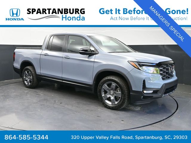 Sonic Gray Pearl 2025 Honda Ridgeline TrailSport AWD Pickup Truck All-Wheel Drive 9-Speed Automatic
