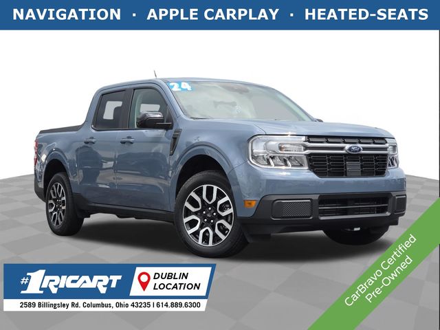 Blue (Azure Gray Metallic) 2024 Ford Maverick Pickup Truck All-Wheel Drive 8-Speed Automatic