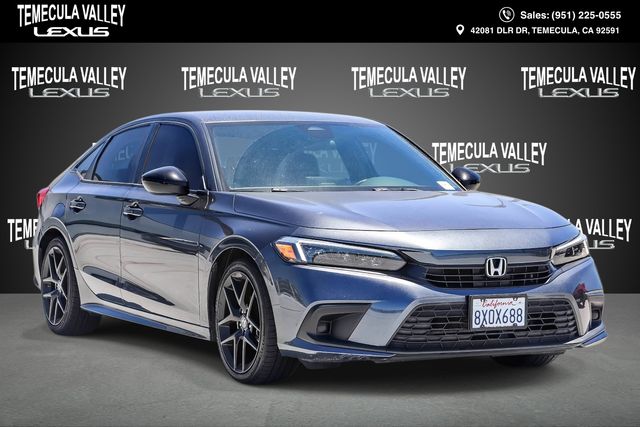 Sonic Gray Pearl 2022 Honda Civic Sedan Front-Wheel Drive Continuously Variable Transmission