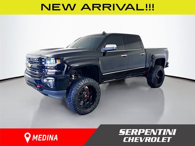 Black 2016 Chevrolet Silverado 1500 LTZ Crew Cab 4WD Pickup Truck Four-Wheel Drive 8-Speed Automatic Overdrive