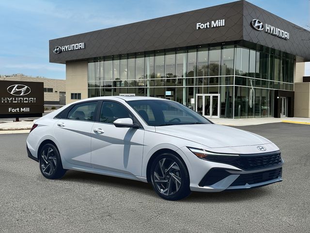 White 2024 Hyundai Elantra Sedan Front-Wheel Drive Continuously Variable Transmission