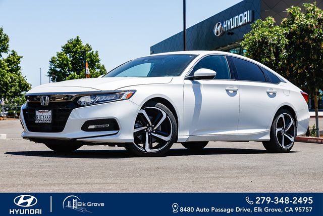 White 2019 Honda Accord 1.5T Sport FWD Sedan Front-Wheel Drive Continuously Variable Transmission