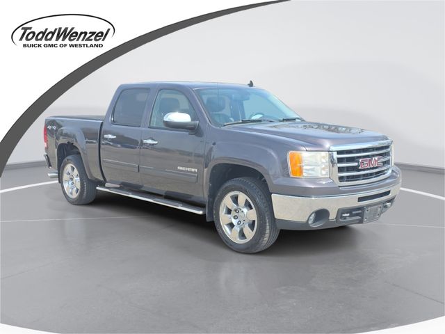 Storm Gray Metallic 2010 GMC Sierra 1500 SLT Crew Cab 4WD Pickup Truck Four-Wheel Drive 6-Speed Automatic