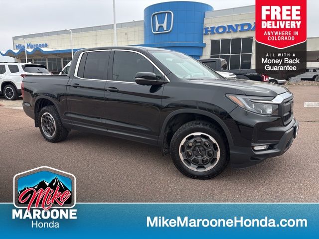 Crystal Black Pearl 2024 Honda Ridgeline RTL+ AWD Pickup Truck All-Wheel Drive 9-Speed Automatic