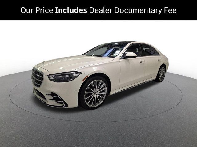 MANUFAKTUR Cashmere White Magno 2023 Mercedes-Benz S-Class Sedan All-Wheel Drive 9-Speed Automatic