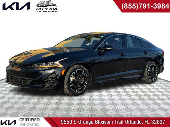 Ebony Black 2023 Kia K5 GT-Line FWD Sedan Front-Wheel Drive 8-Speed Automatic