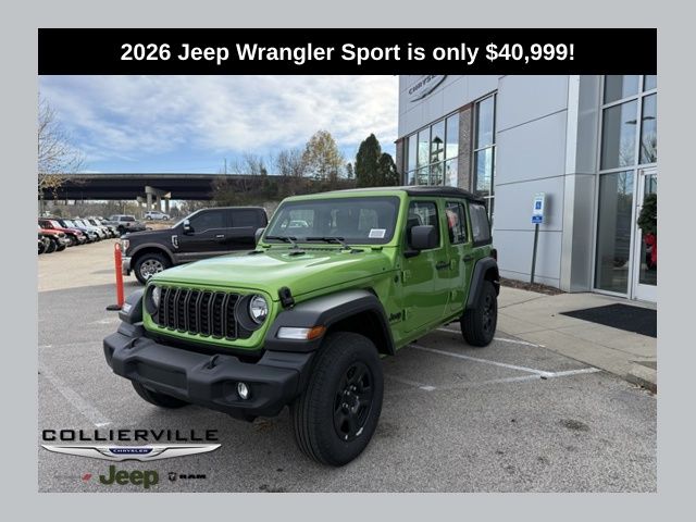 Mojito Clearcoat 2026 Jeep Wrangler Sport 4-Door 4WD SUV / Crossover Four-Wheel Drive 8-Speed Automatic
