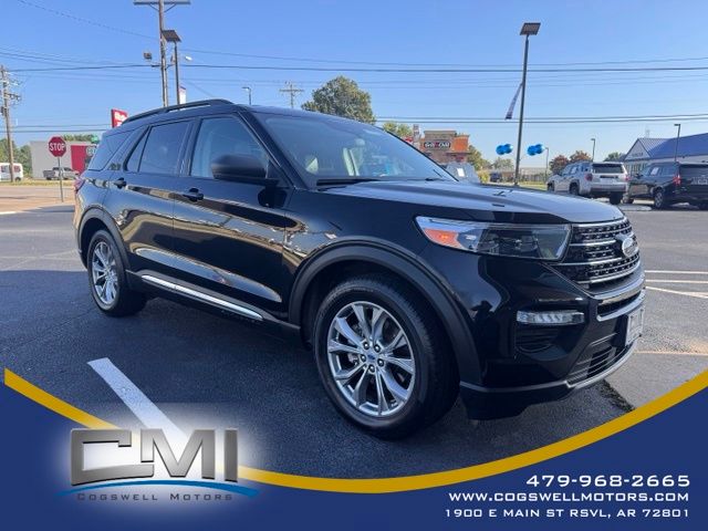 Black Metallic 2021 Ford Explorer SUV / Crossover Rear-Wheel Drive Automatic