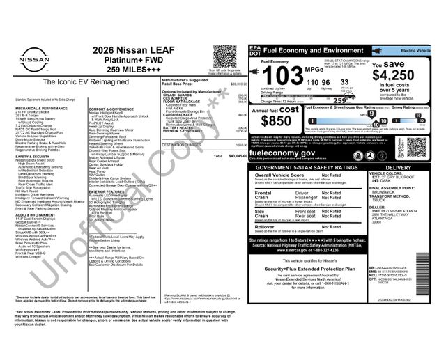 New 2026 Nissan Leaf SUV