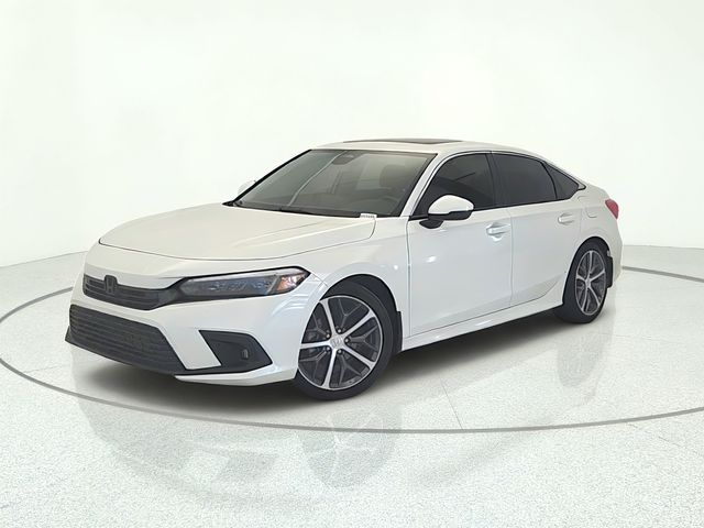 Platinum White Pearl 2024 Honda Civic Sedan Front-Wheel Drive Continuously Variable Transmission