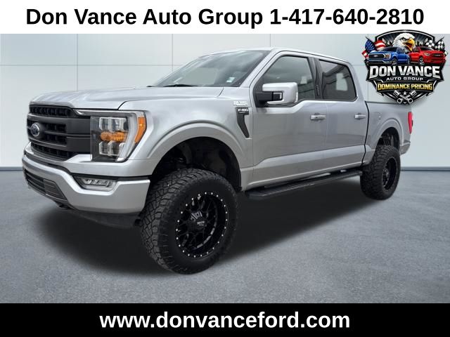 Iconic Silver Metallic 2022 Ford F-150 Lariat SuperCrew 4WD Pickup Truck Four-Wheel Drive Automatic